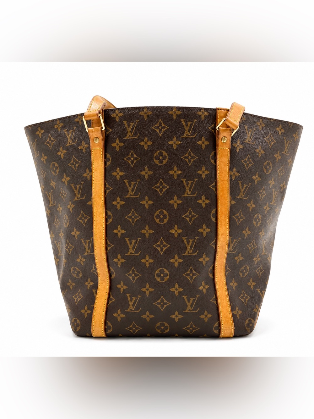 Louis Vuitton Monogram Canvas Tote with Tan Trim
